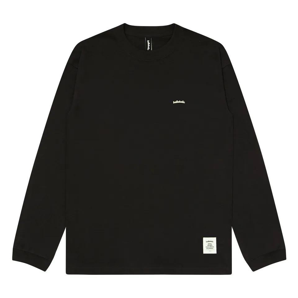 ballaholic-micro-logo-long-tee-langarmshirt-black-white image 1