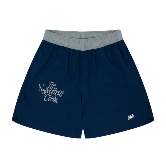 ballaholic-neighborhood-classic-zip-shorts-navy image 1