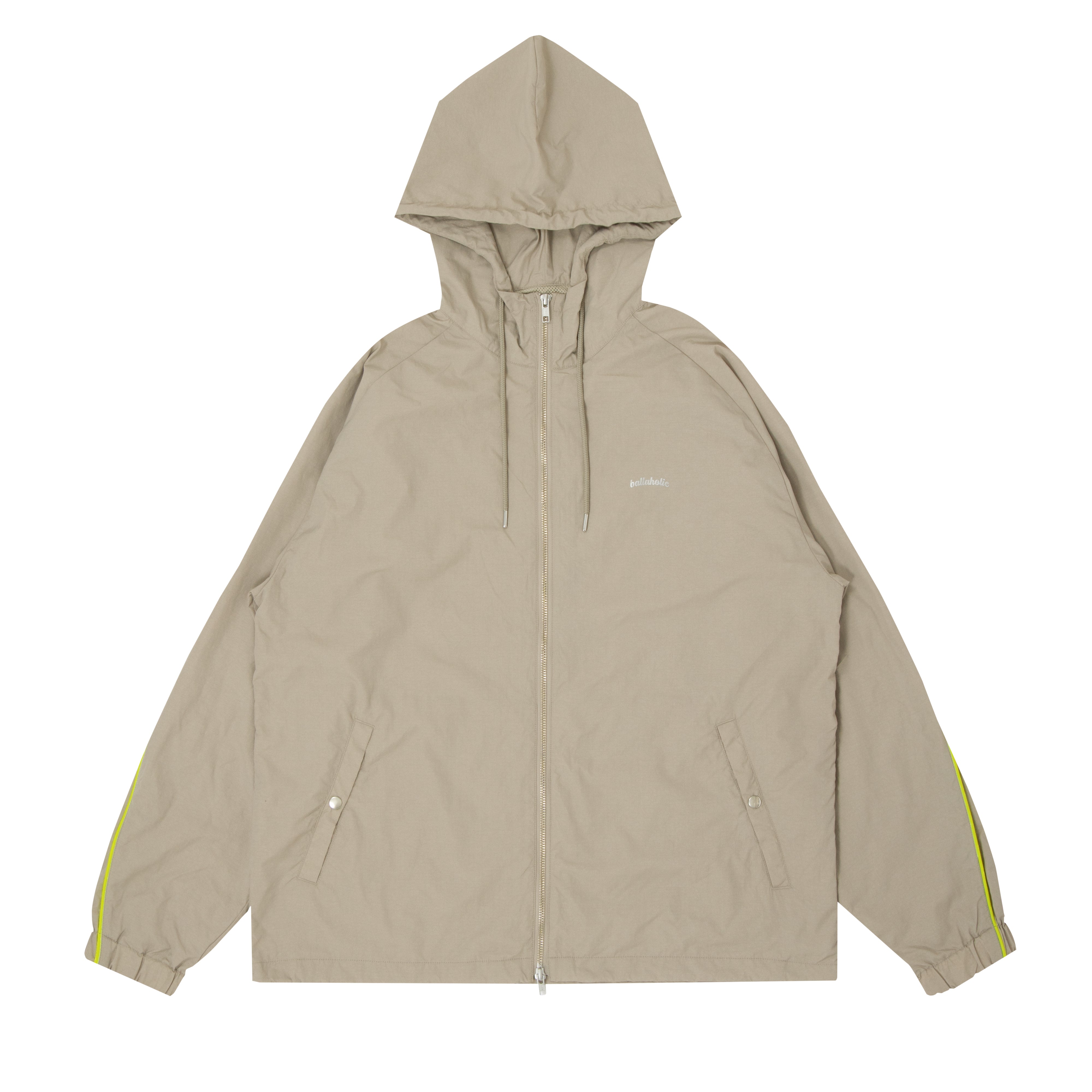 ballaholic-tops-streetmove-nylon-full-zip-jacket-taupe image 1