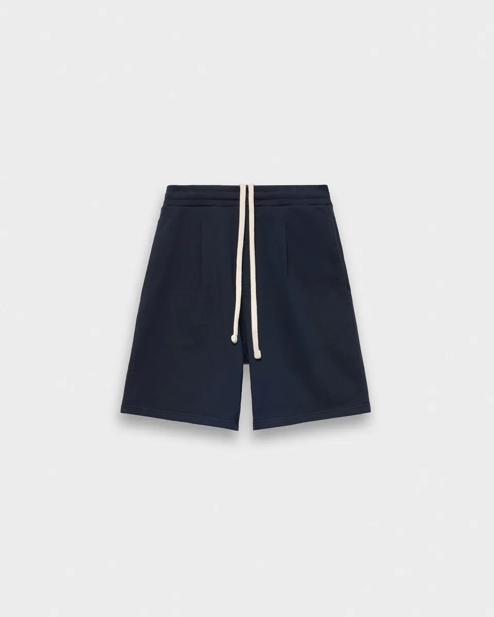 eightyfive-pleated-sweatshorts-shorts-navy-relaxed-fit-baumwolle image 1