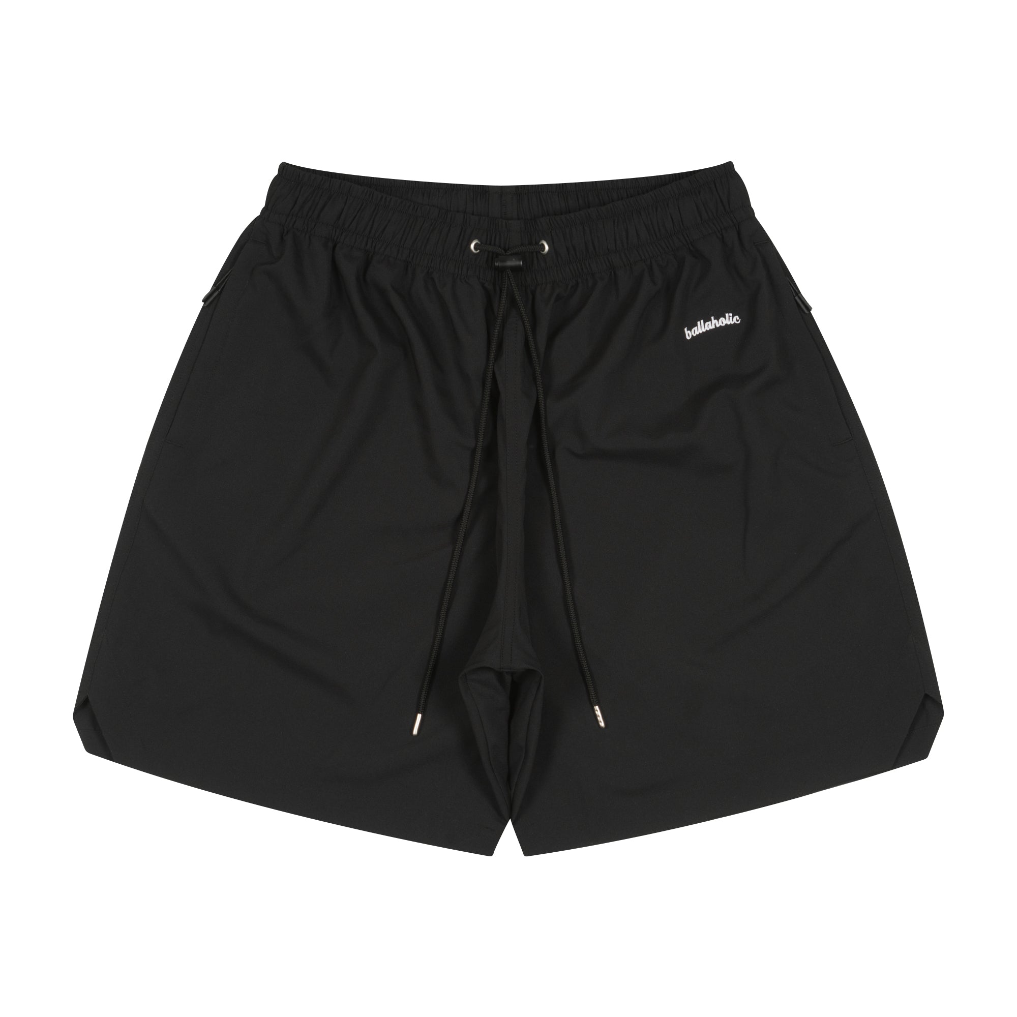 ballaholic-logo-anywhere-zip-shorts-basketballshorts-schwarz-zip image 1