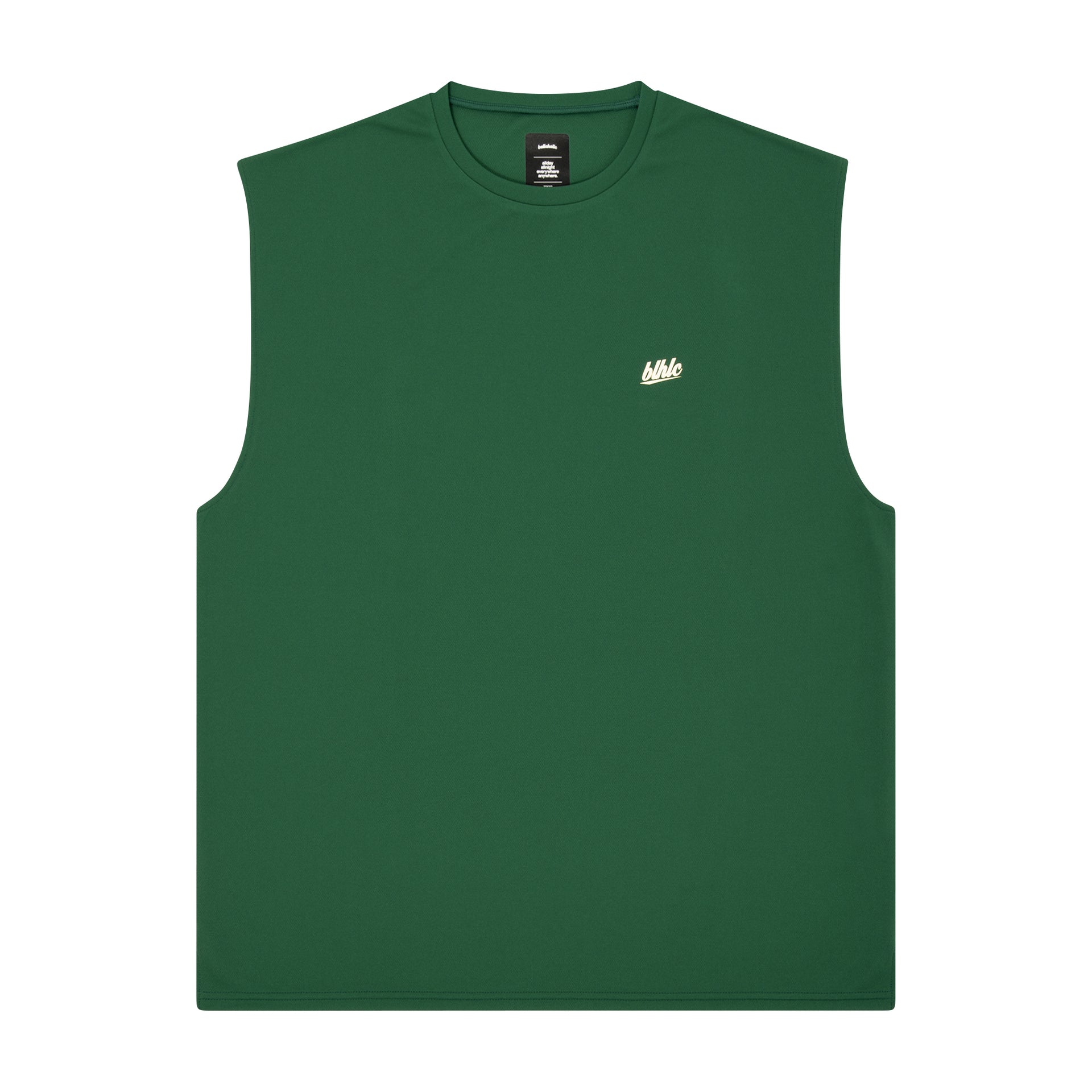 ballaholic-tops-blhlc-no-sleeve-top-forest-green-mit-print image 1