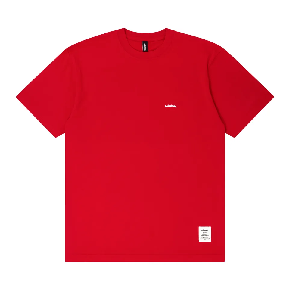 ballaholic-micro-logo-tee-t-shirt-high-red-baumwolle image 1