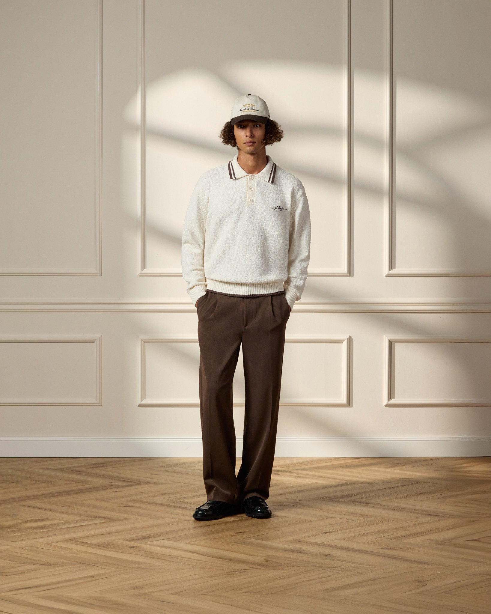 eightyfive-boucle-polo-longsleeve-polo-offwhite-regular image 4