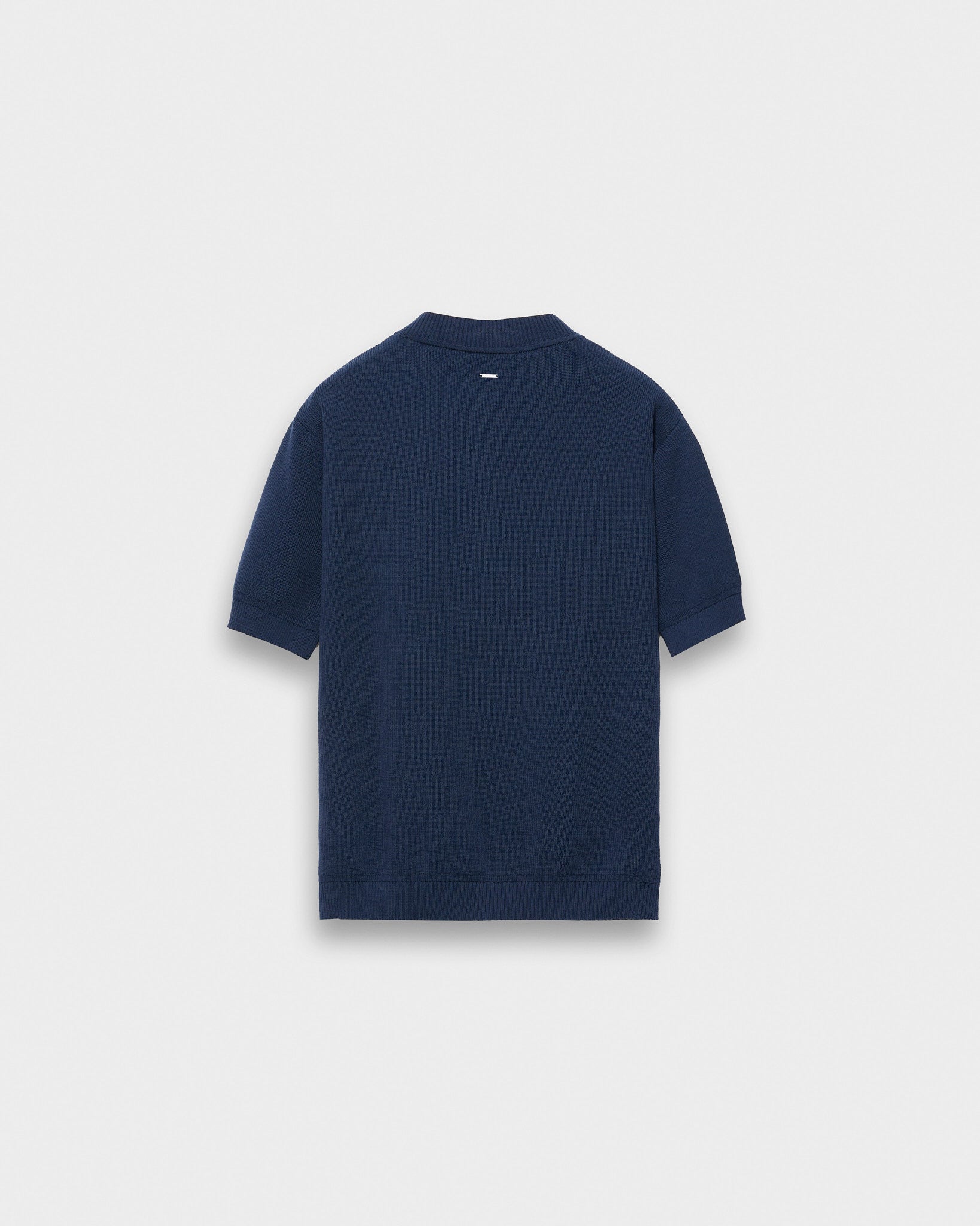 eightyfive-knitted-henley-polo-t-shirt-navy-baumwolle image 2