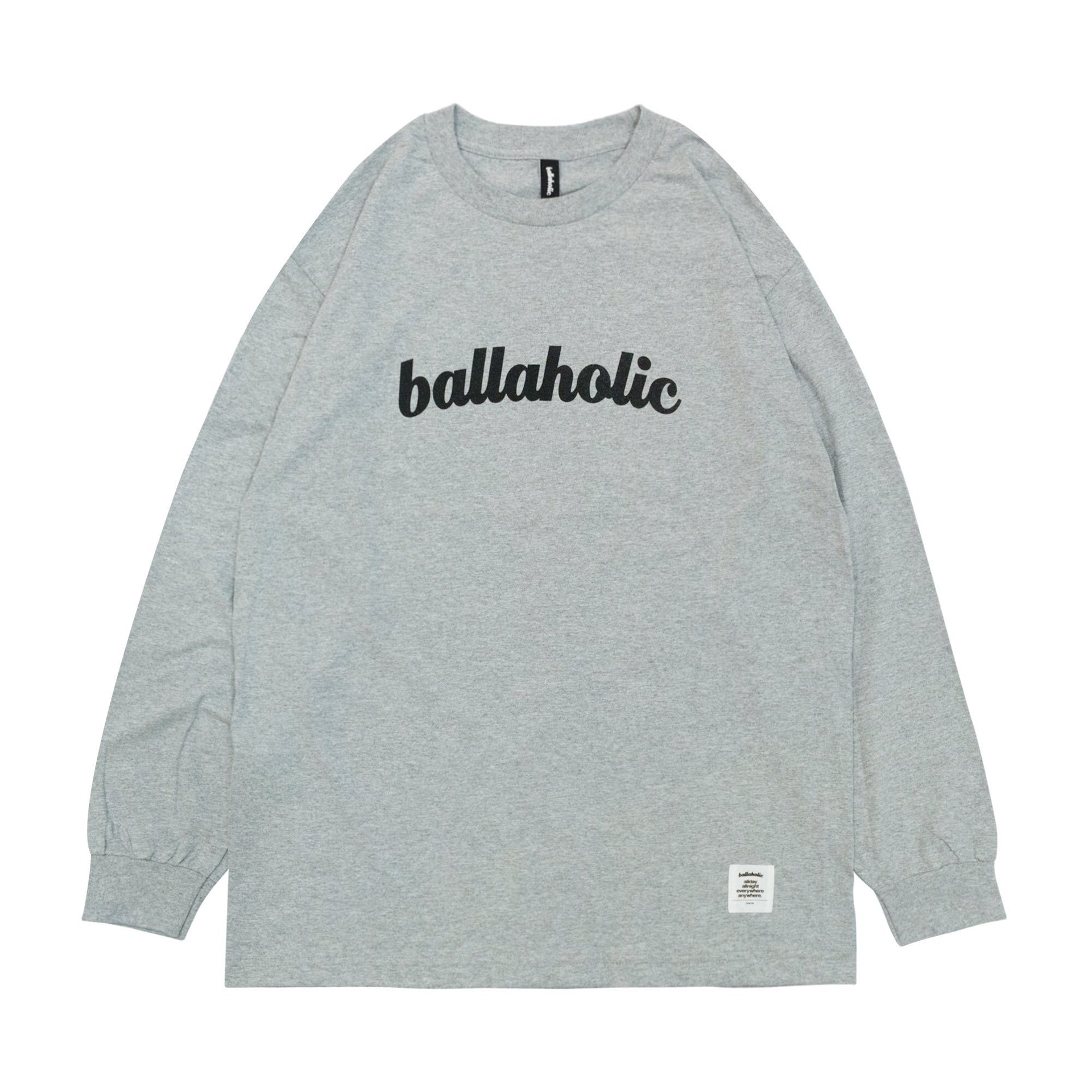 ballaholic-cotton-long-tees-logo-long-tee-t-shirt-grau image 1