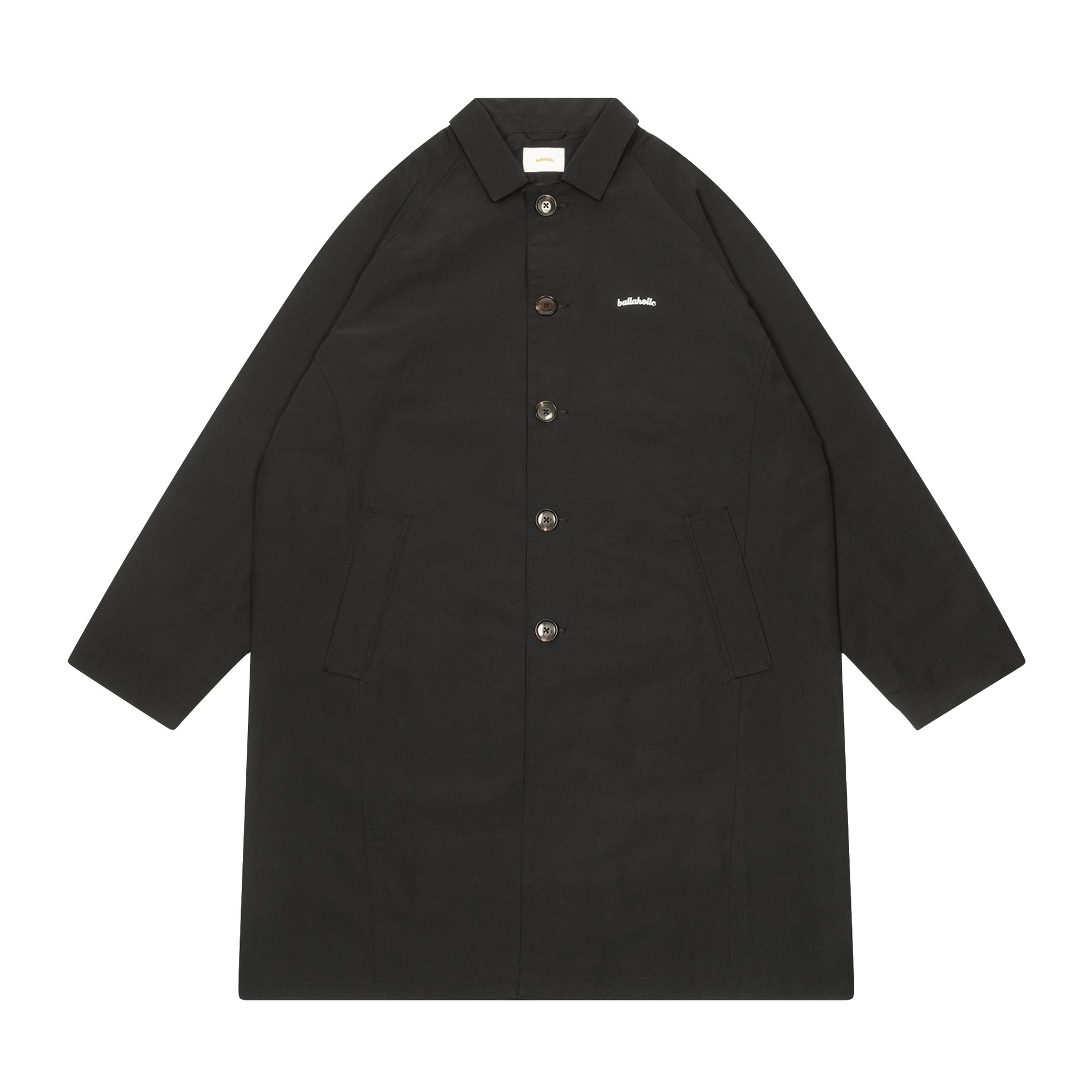 ballaholic-tops-logo-soutien-collar-coat-mantel-schwarz image 1