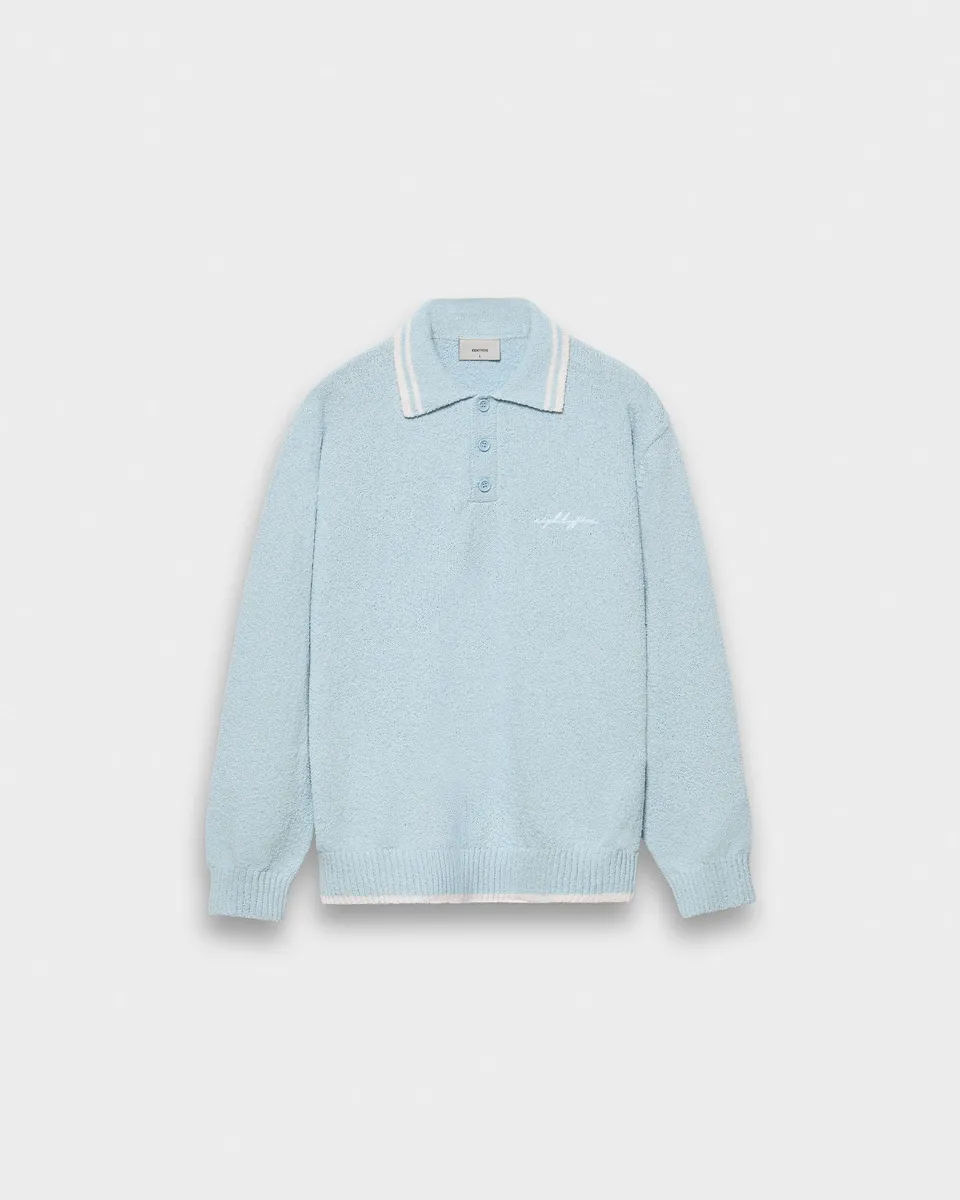 eightyfive-boucle-polo-longsleeve-polo-babyblue-regular image 1