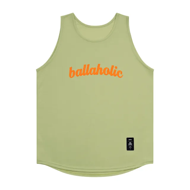 ballaholic-tanks-logo-tank-top-sage-green-orange image 1