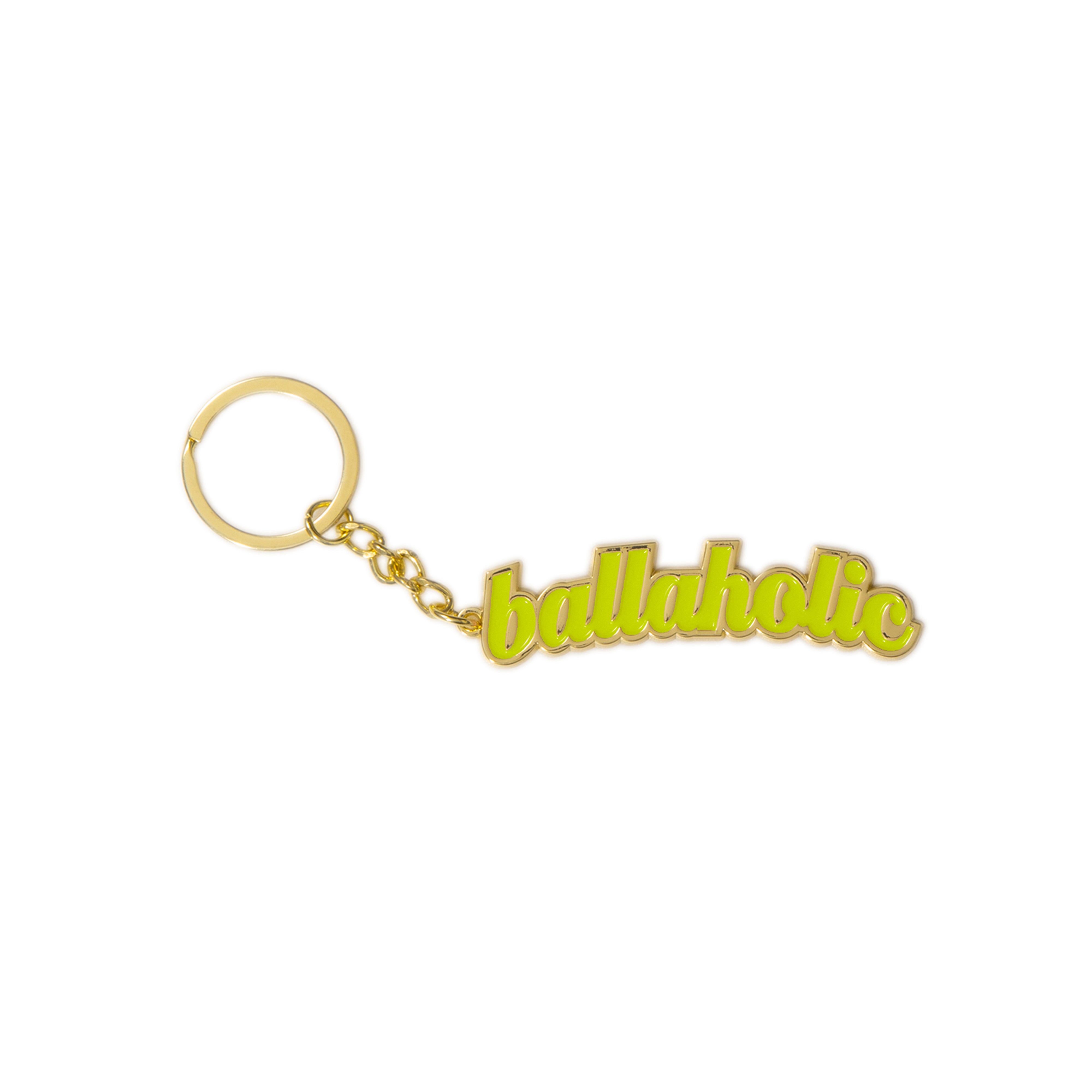 ballaholic-logo-keychain-schl-sselanh-nger-gold-apfelgr-n image 1