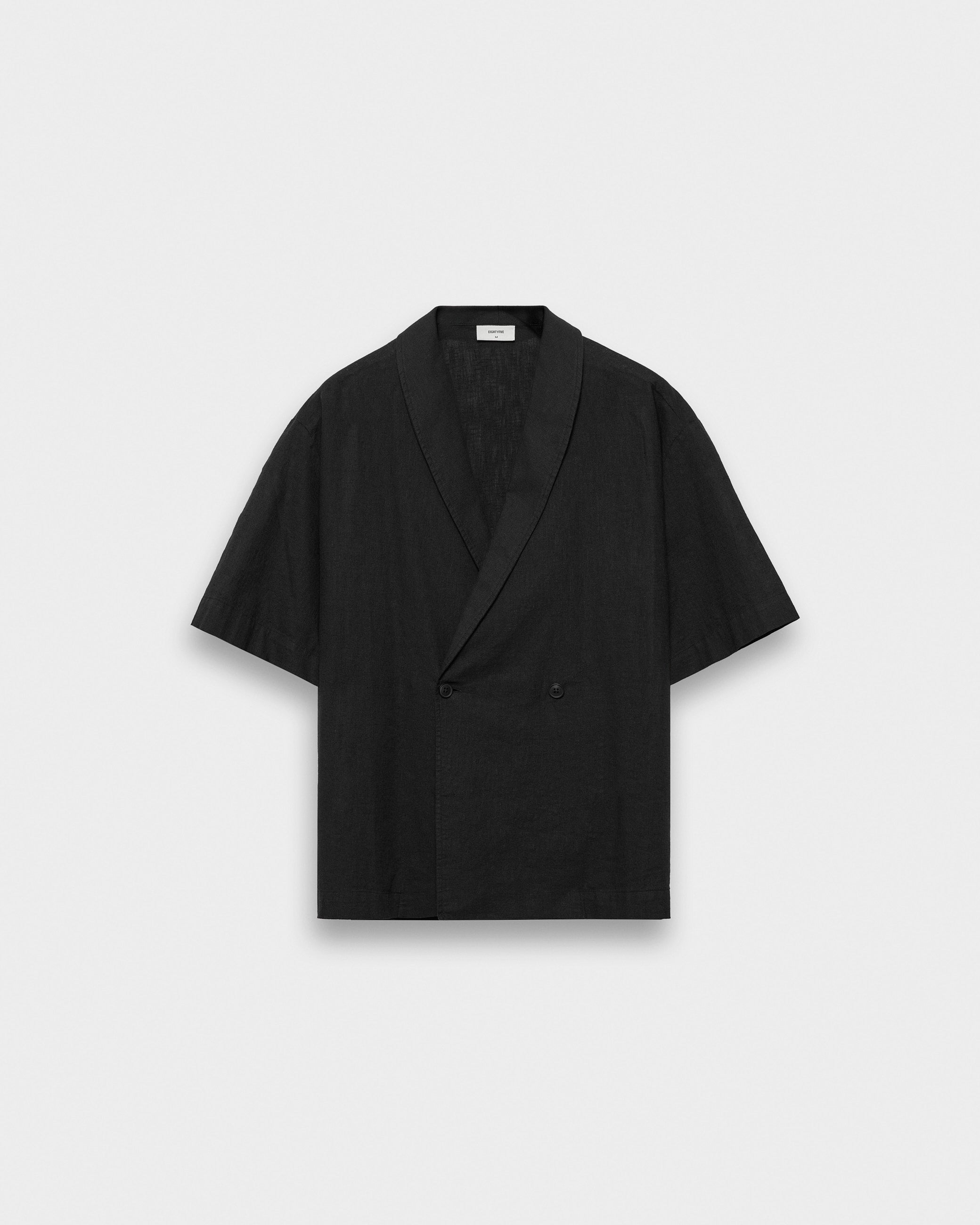 eightyfive-double-breasted-cotton-linen-shirt-hemd-schwarz-relaxed-fit image 1