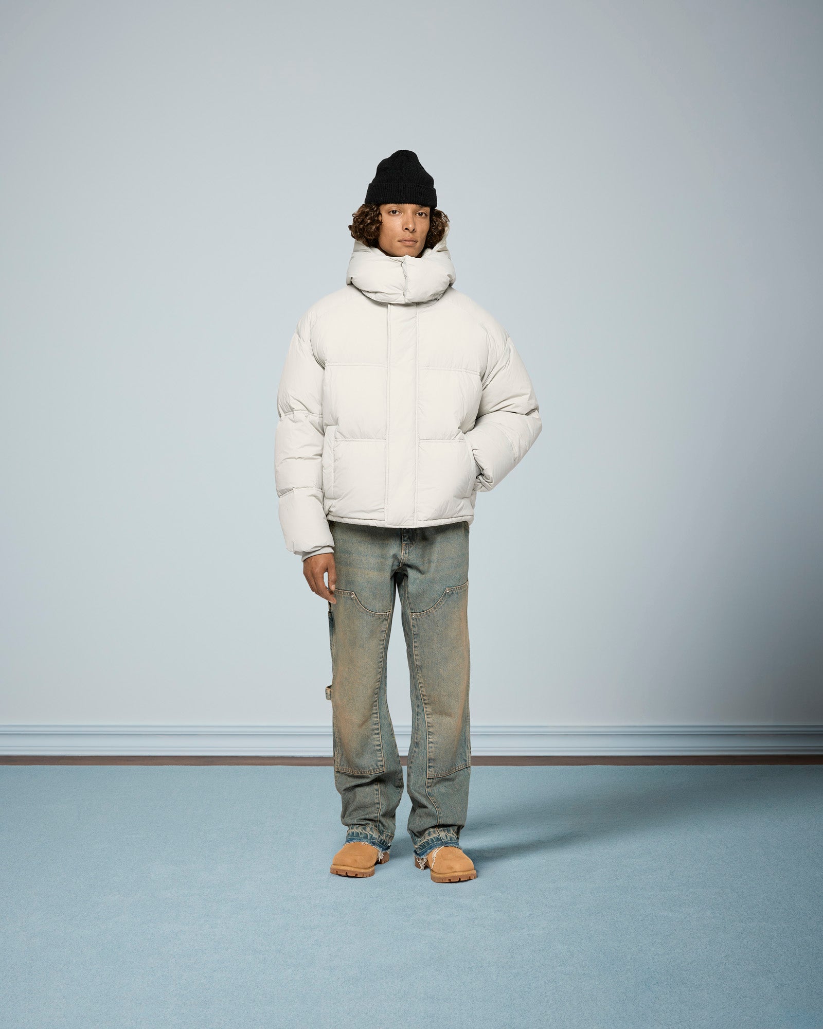 eightyfive-nylon-down-puffer-jacket-jacke-grau-m image 6