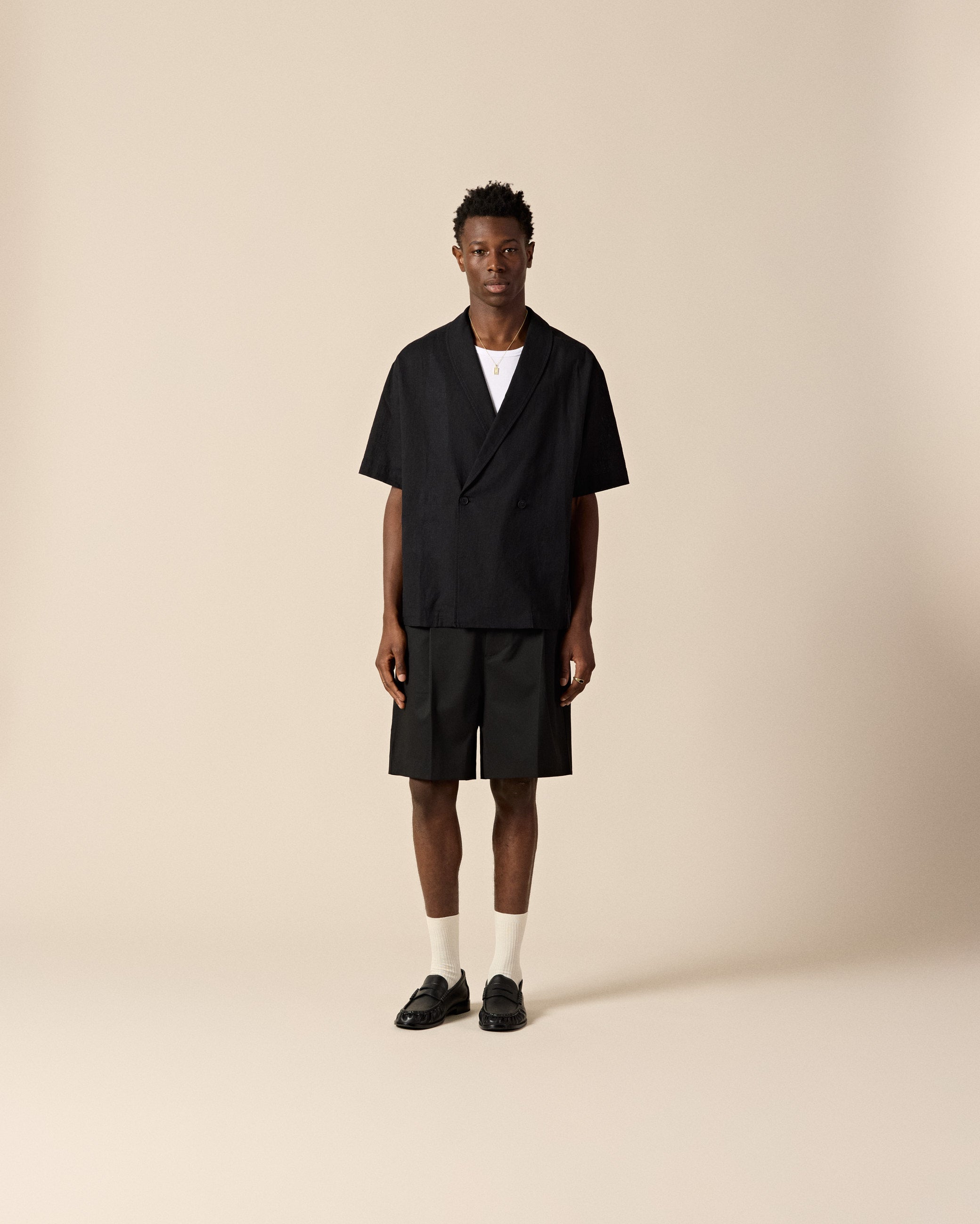 eightyfive-double-breasted-cotton-linen-shirt-hemd-schwarz-relaxed-fit image 4