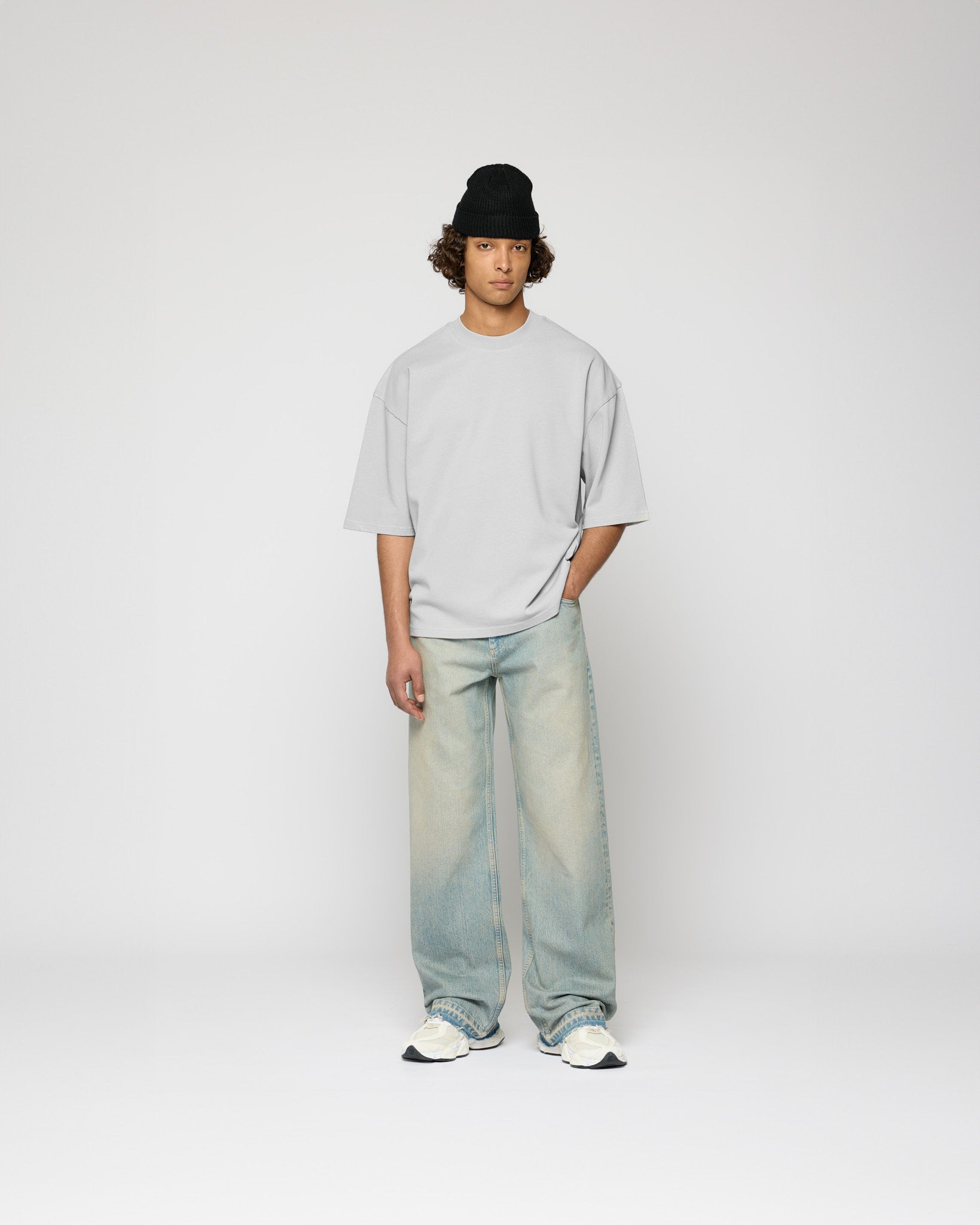 eightyfive-signature-heavy-cropped-t-shirt-light-grey image 5