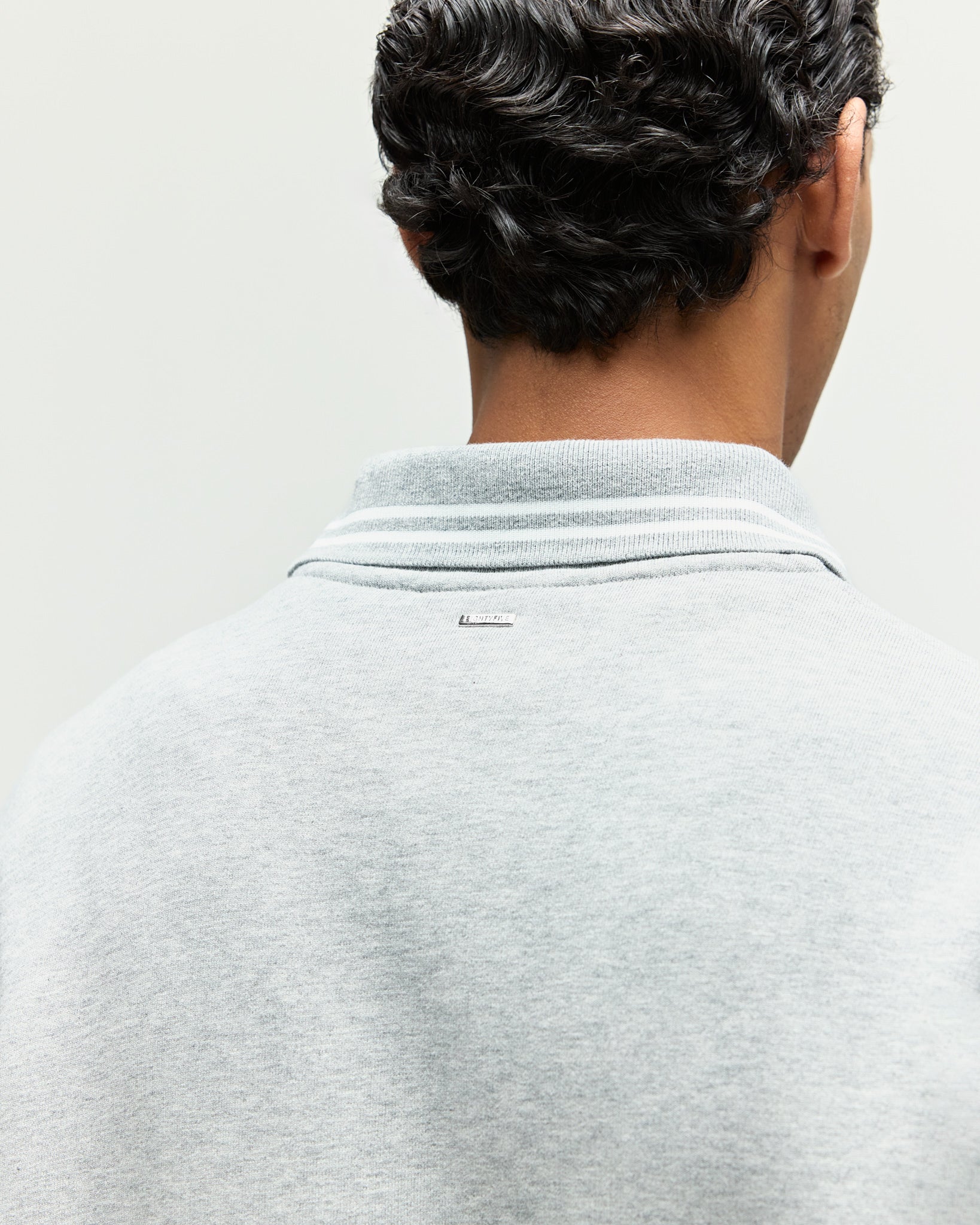 eightyfive-tops-heavy-polo-sweater-sporty-grey-baumwolle image 3