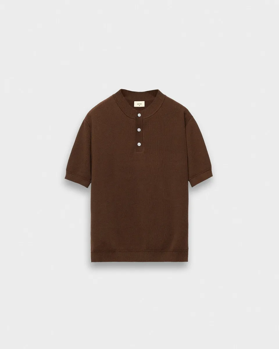 eightyfive-knitted-henley-polo-herren-braun-baumwolle image 1