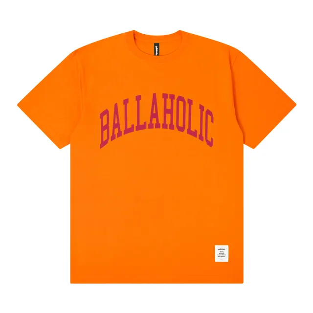 ballaholic-college-logo-tee-orange-hot-pink image 1