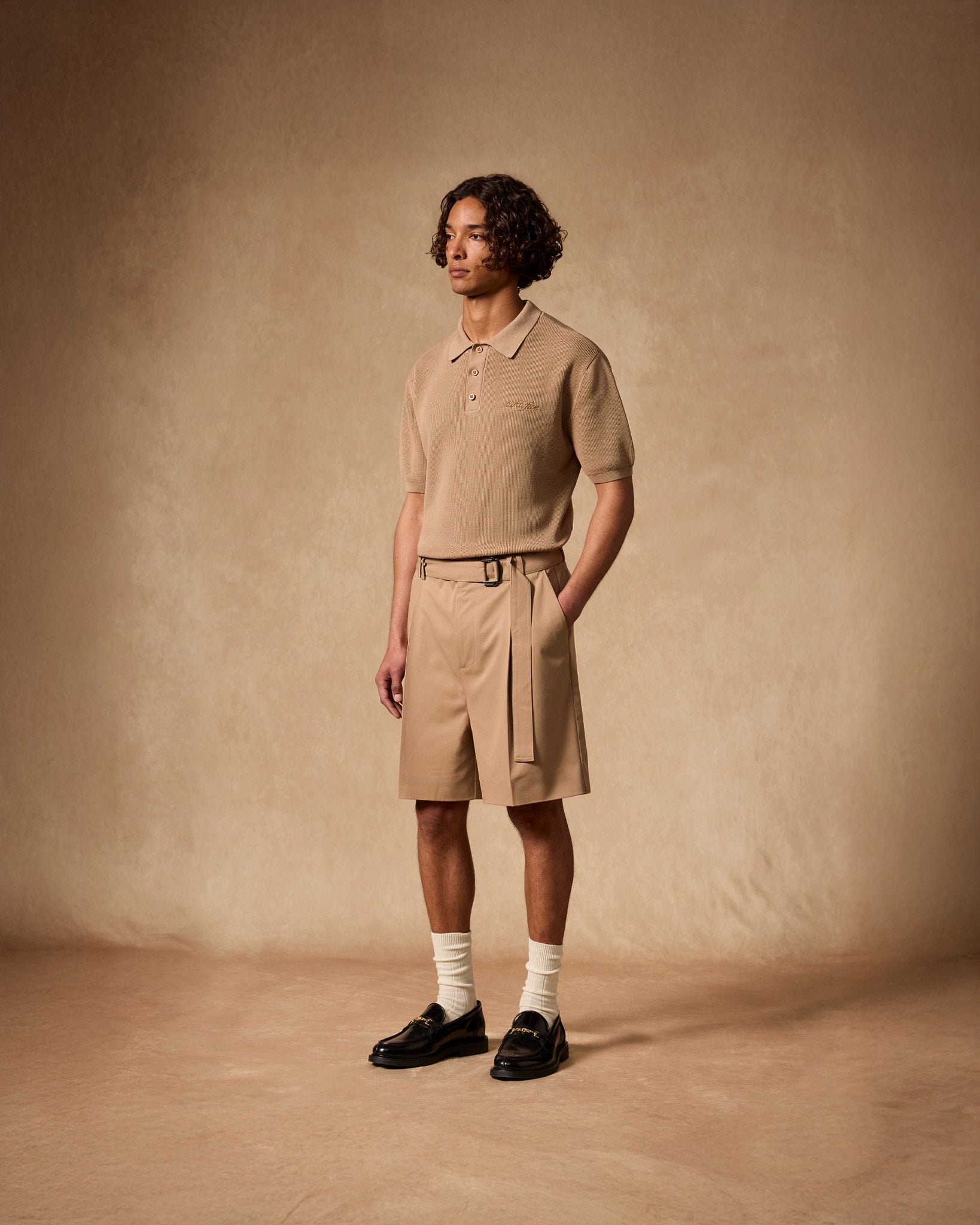 eightyfive-knit-polo-mocha-regular-fit-baumwolle image 5