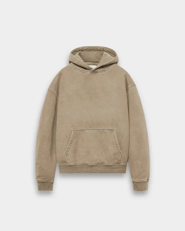 eightyfive-signature-hoodie-pullover-washed-taupe-baumwolle image 1