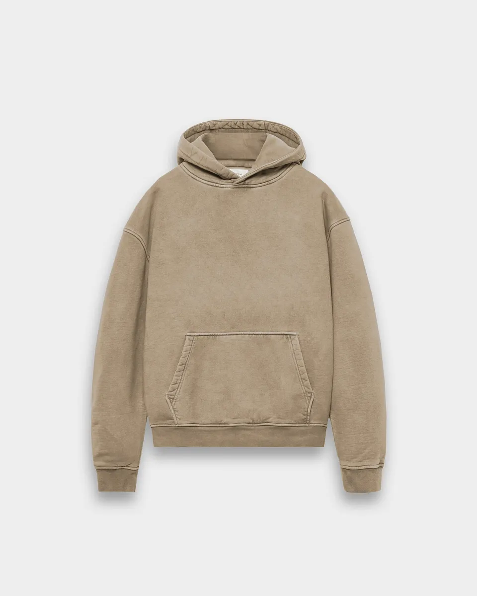 eightyfive-signature-hoodie-pullover-washed-taupe-baumwolle image 1