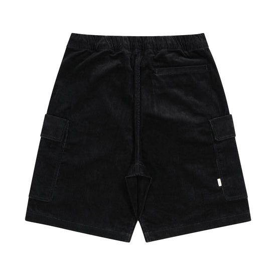 ballaholic-shorts-logo-corduroy-cargo-shorts-cargoshorts-black image 2