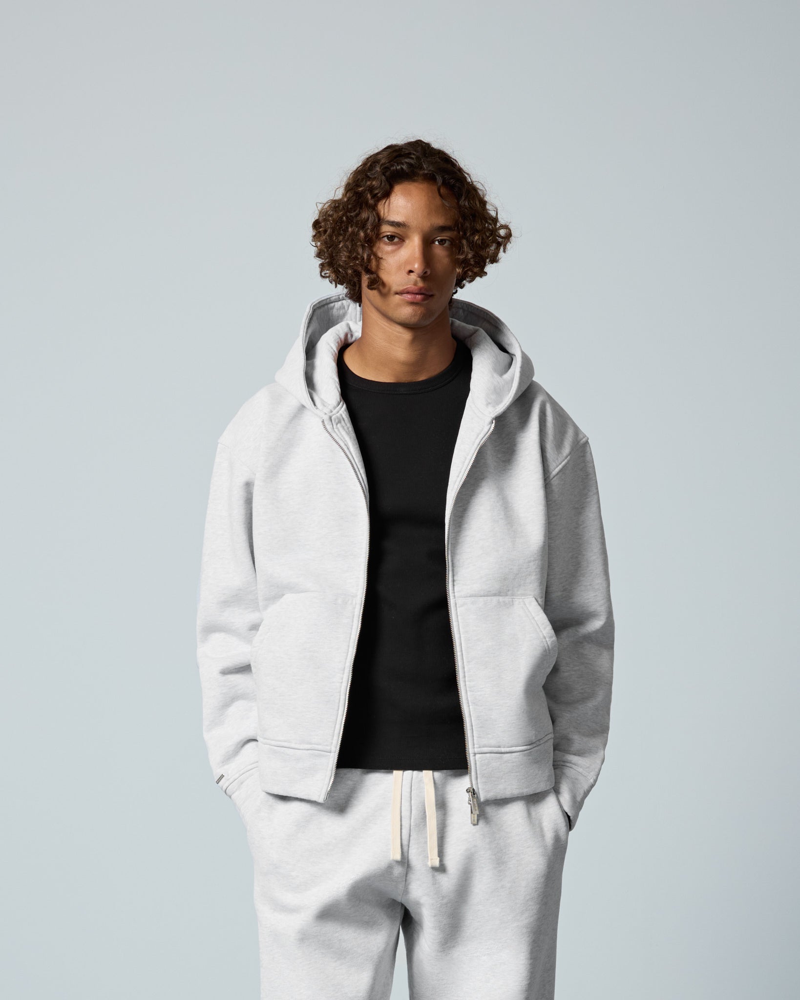 eightyfive-signature-heavy-zip-hoodie-ash-grey-490gsm image 3