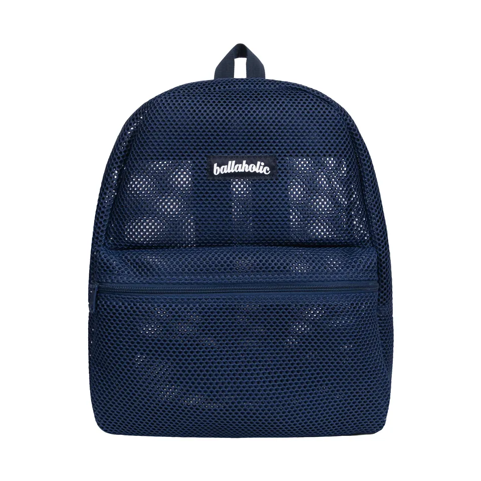 ballaholic-bags-logo-mesh-backpack-rucksack-navy image 1