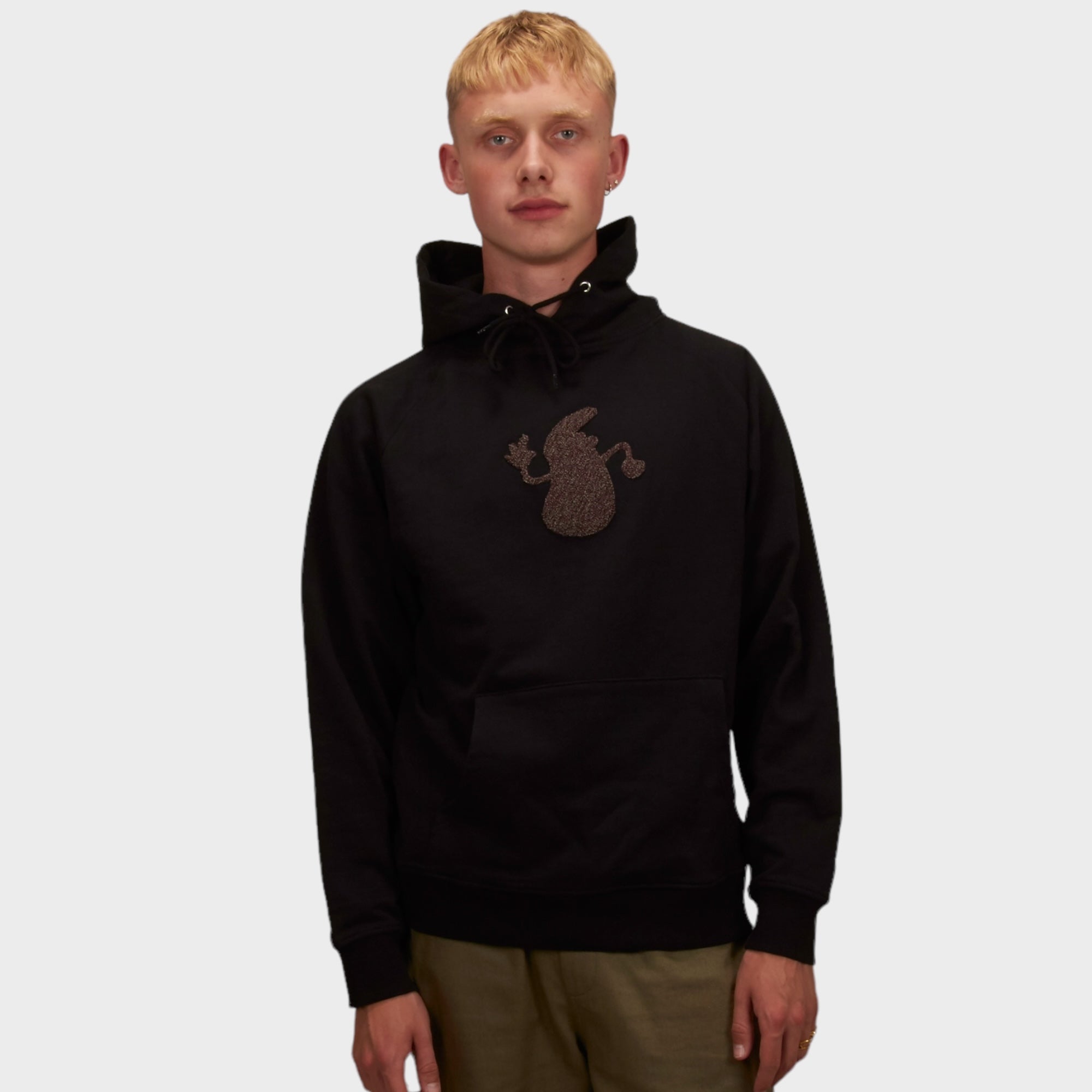 le-fix-kaj-terry-emb-hoodie-schwarz-baumwolle image 2