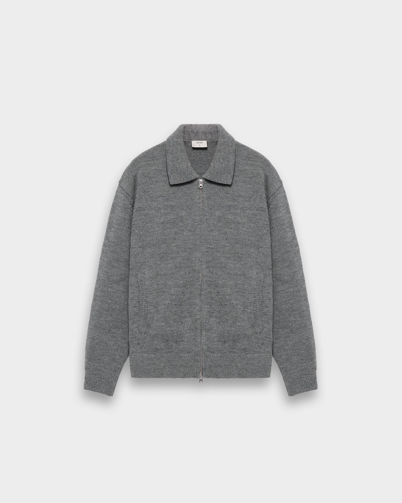 eightyfive-wool-blend-zip-cardigan-strickjacke-grau-relaxed image 1