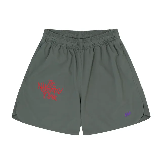 ballaholic-neighborhood-classic-zip-shorts-charcoal-gray image 1