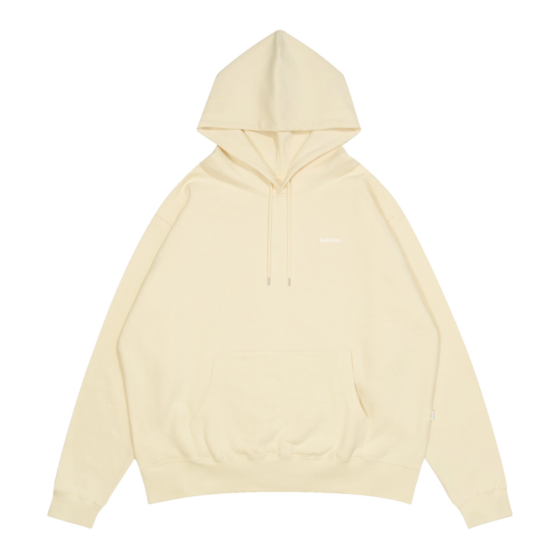 ballaholic-small-logo-sweat-hoodie-kapuzenpullover-ivory image 1