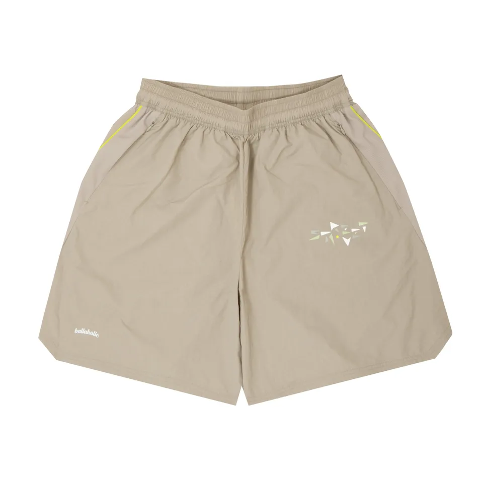 ballaholic-streetmove-nylon-zip-shorts-taupe image 1