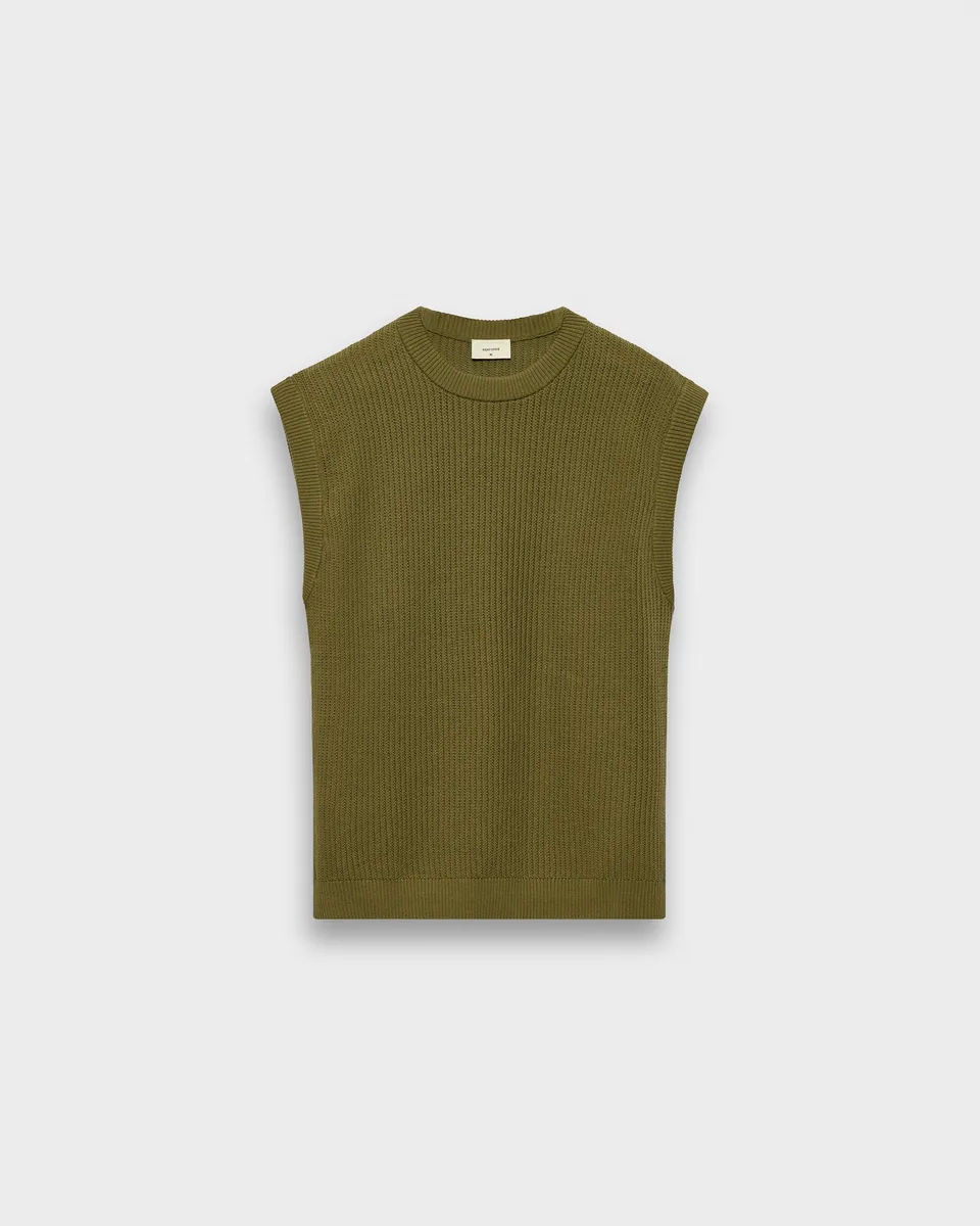 eightyfive-knit-tanktop-tank-top-olive-oversized image 1