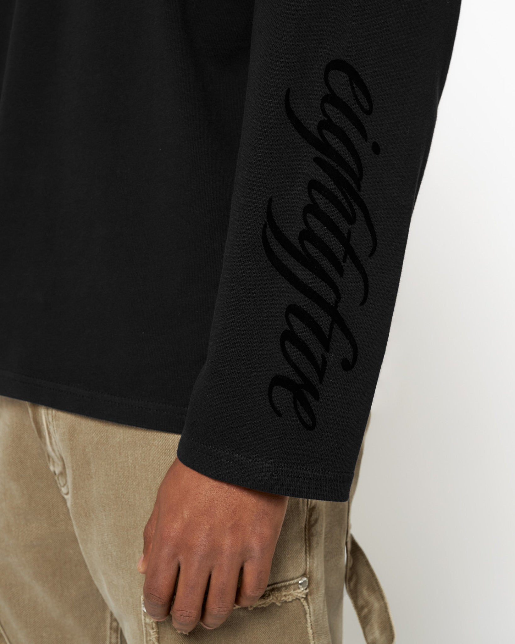 eightyfive-tops-handwritten-longsleeve-shirt-black-oversized image 7