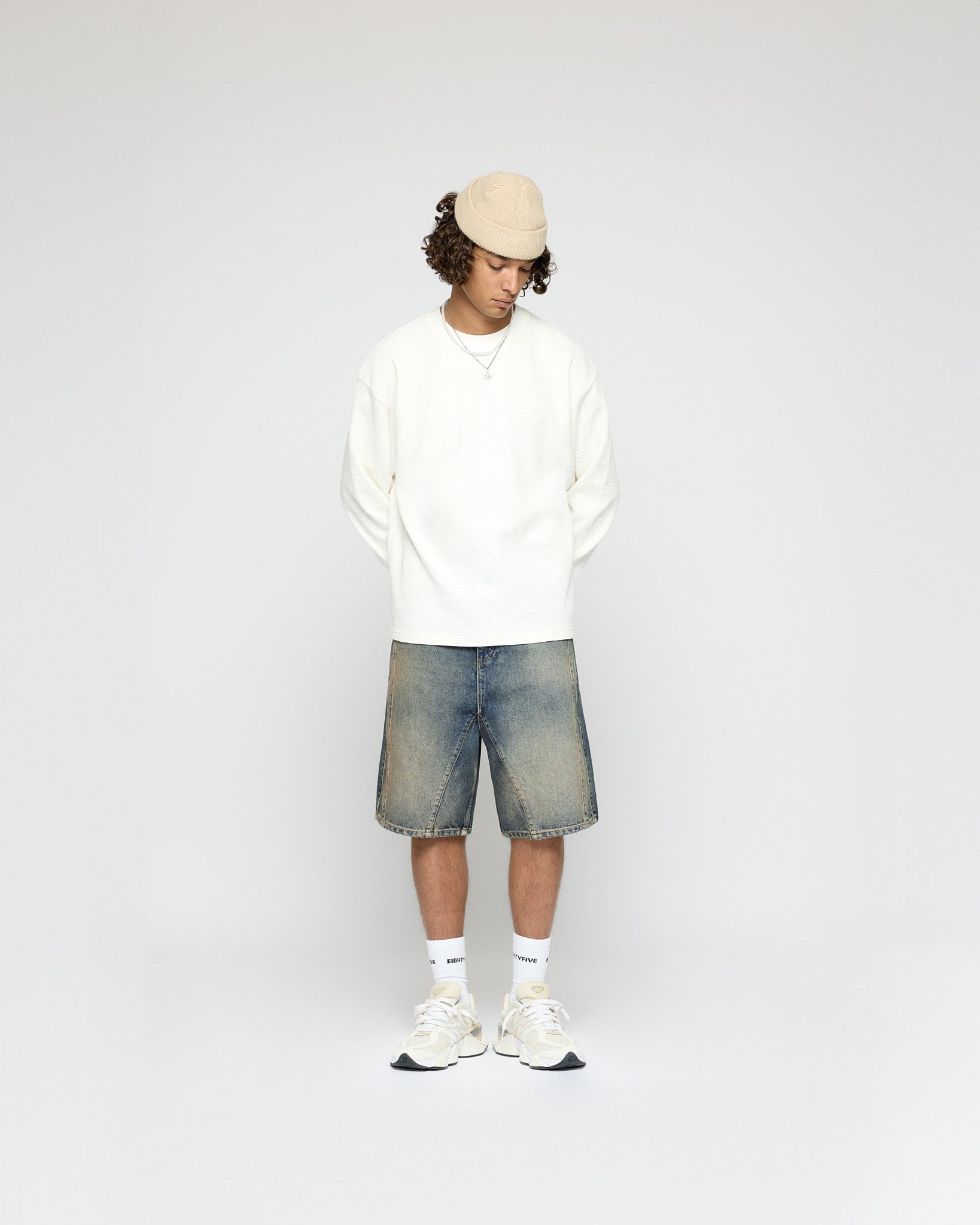eightyfive-used-baggy-jorts-used-sand-100-baumwolle image 5