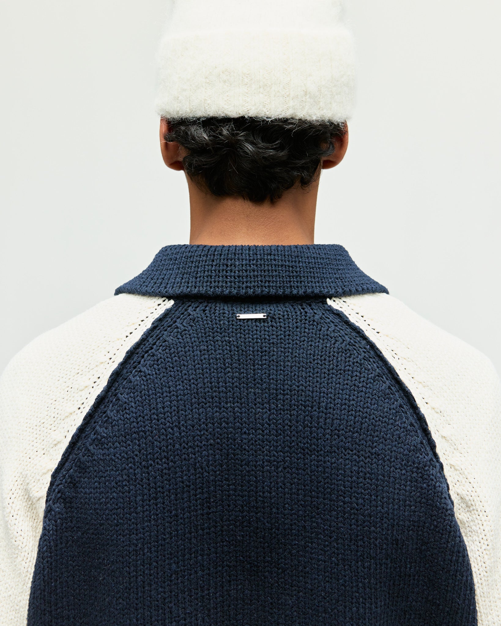eightyfive-cable-knit-trainer-jacket-jacke-navy-baumwolle image 8