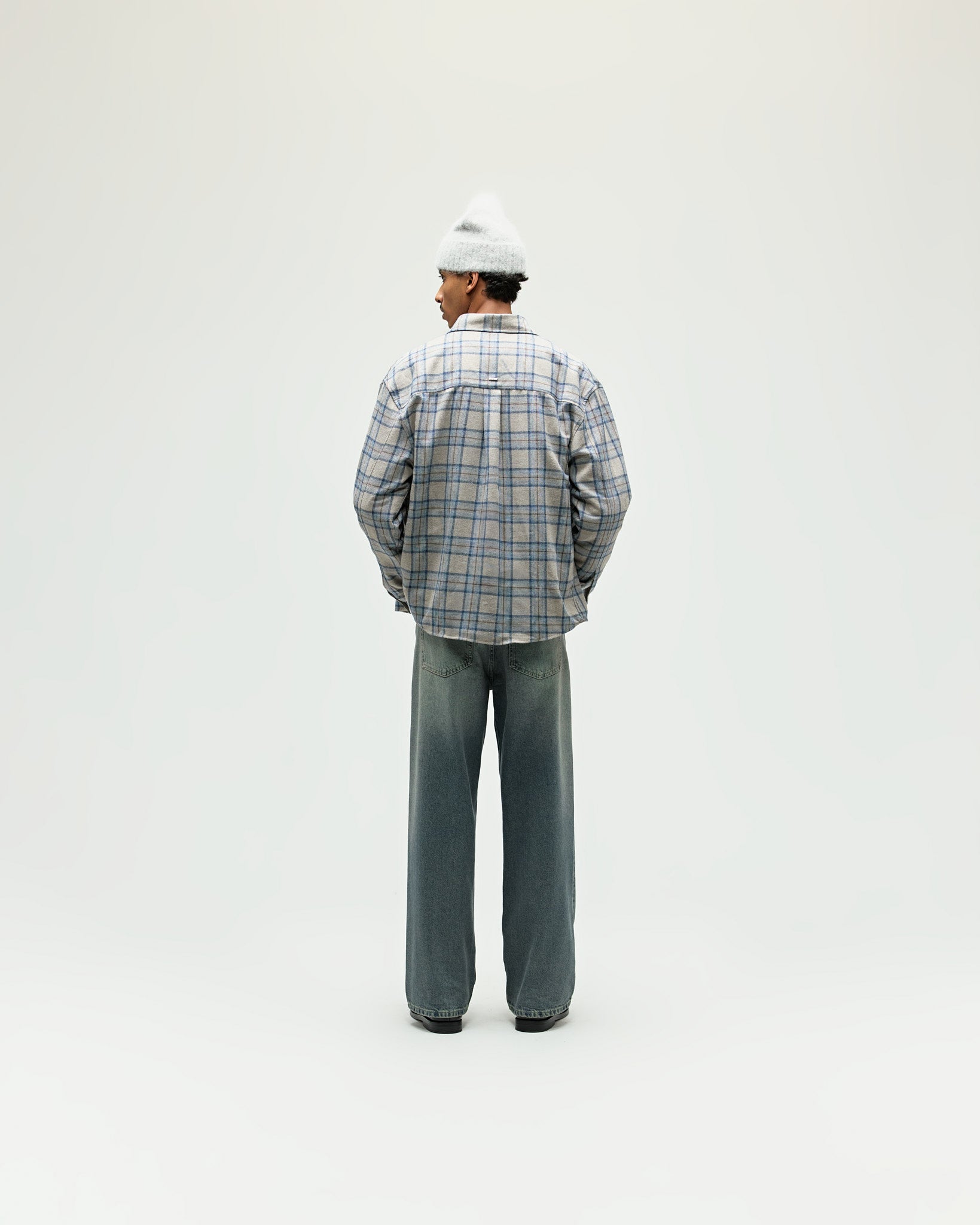 eightyfive-tops-checked-shirt-hemd-grey-flanell-kariert-relaxed image 5
