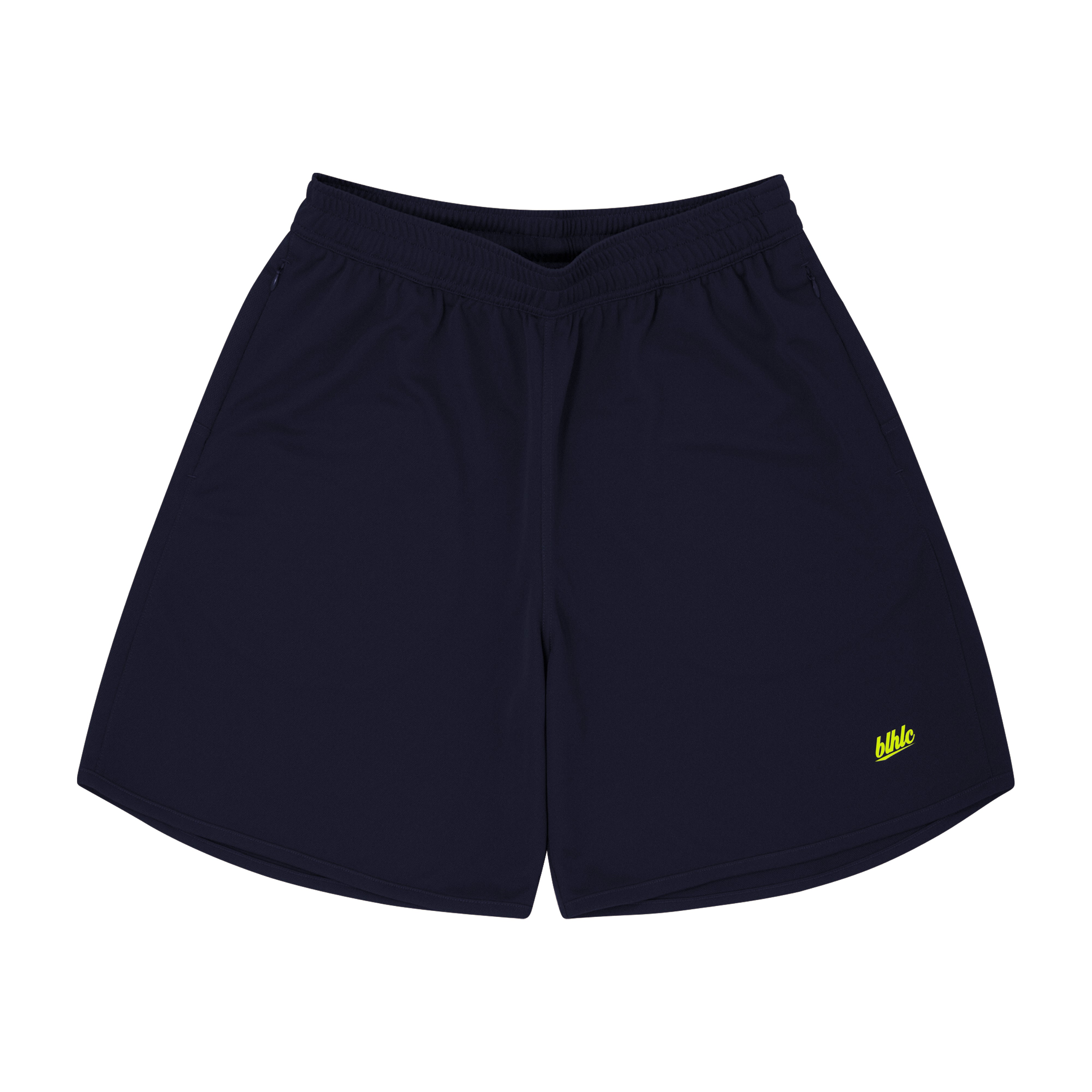 ballaholic-basic-zip-shorts-night-sky-neongelb image 1