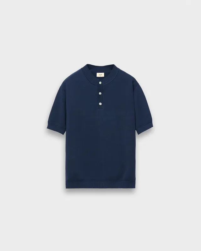 eightyfive-knitted-henley-polo-t-shirt-navy-baumwolle image 1