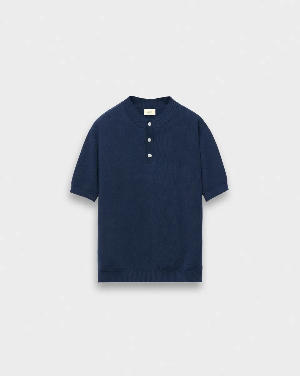 eightyfive-knitted-henley-polo-t-shirt-navy-baumwolle image 1