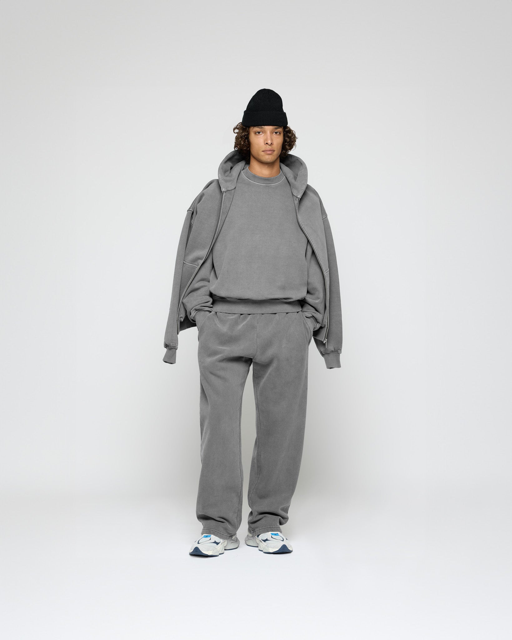 eightyfive-signature-oversized-crewneck-sweater-pullover-stone-grey image 5
