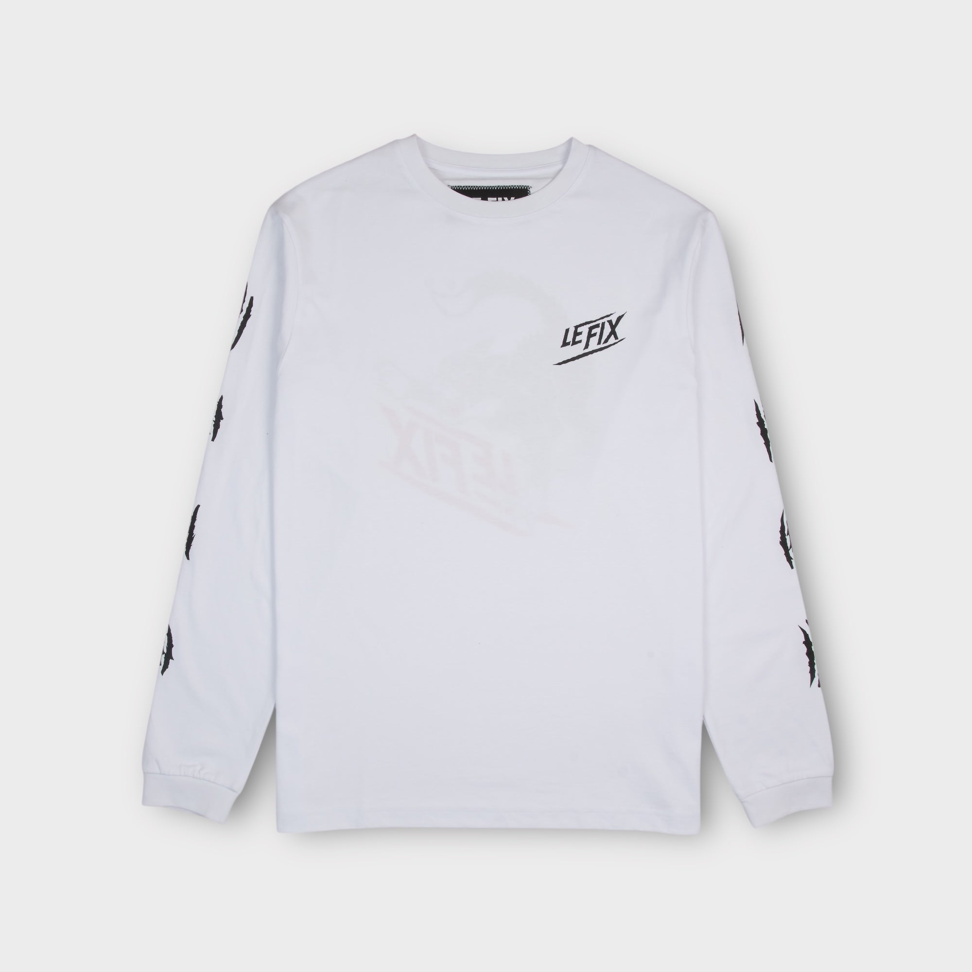 le-fix-cat-longsleeve-weiss-mit-katzenprint image 2