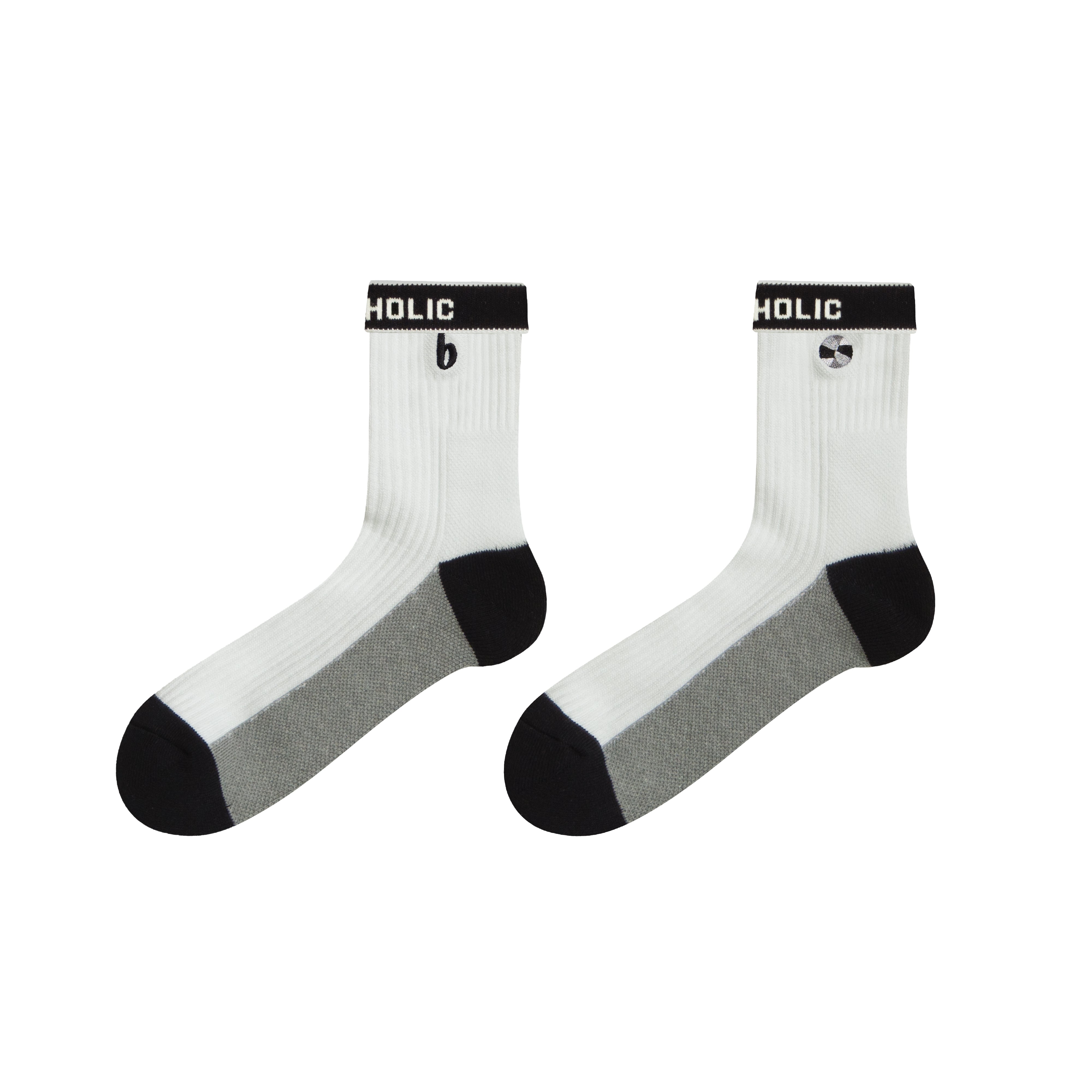 ballaholic-socks-b-ball-mid-crew-socken-white-basketball image 2