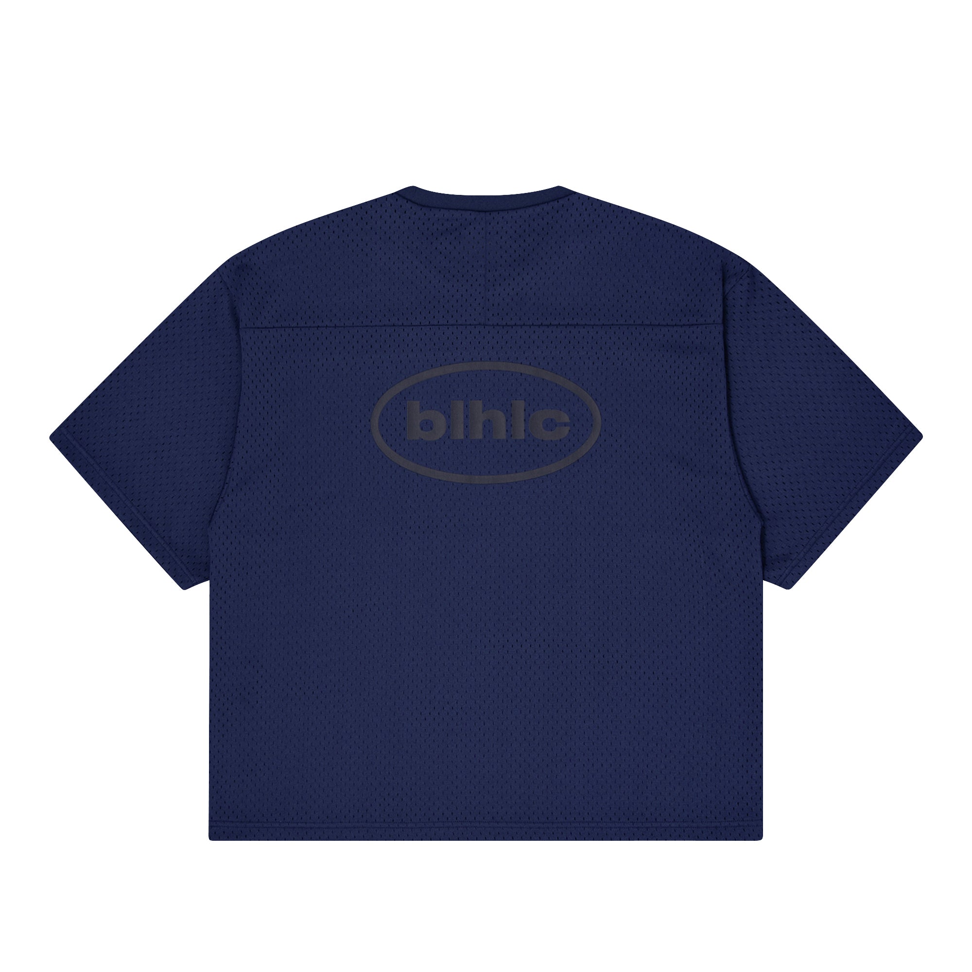ballaholic-oval-logo-mesh-tee-navy-t-shirt-stick image 2