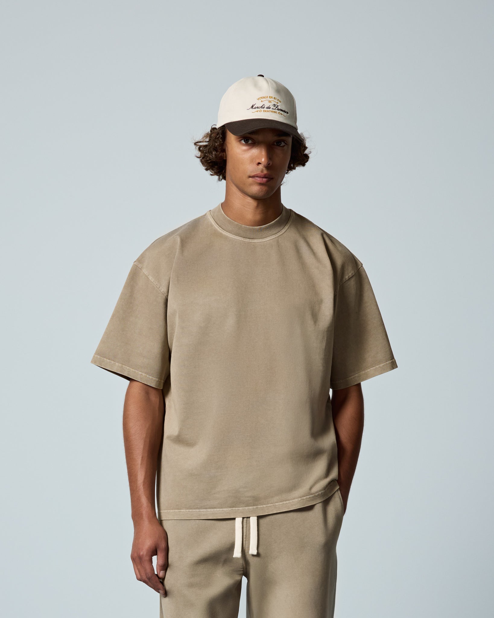 eightyfive-tops-signature-oversized-t-shirt-washed-taupe-baumwolle image 4