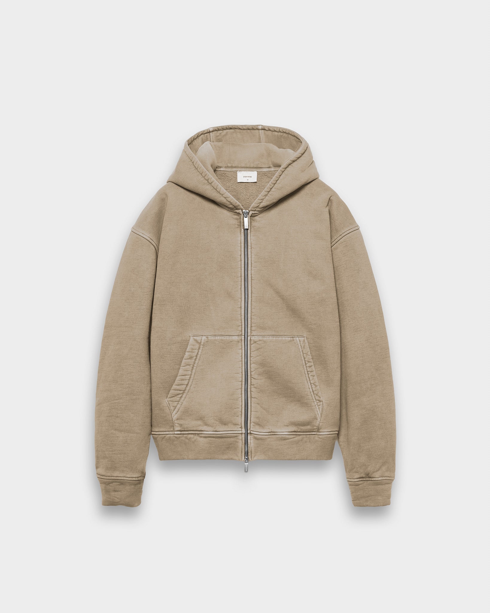 eightyfive-signature-heavy-zip-hoodie-washed-taupe-oversized image 1