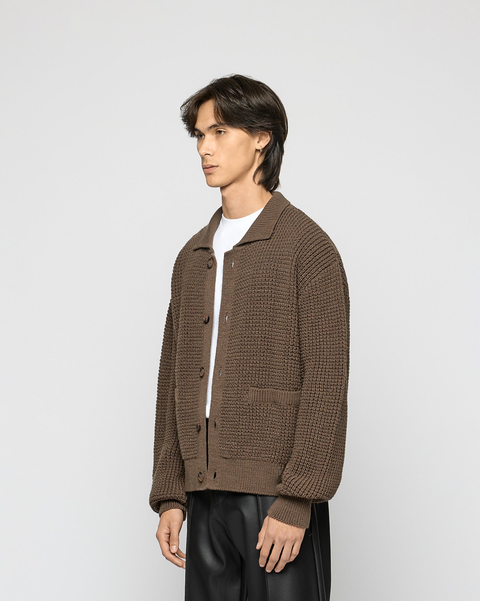eightyfive-tops-knitted-wool-cardigan-strickjacke-brown-grobstrick image 4