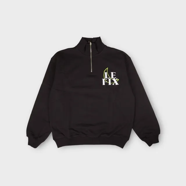 le-fix-moon-quarter-zip-sweatshirt-schwarz-zip image 1