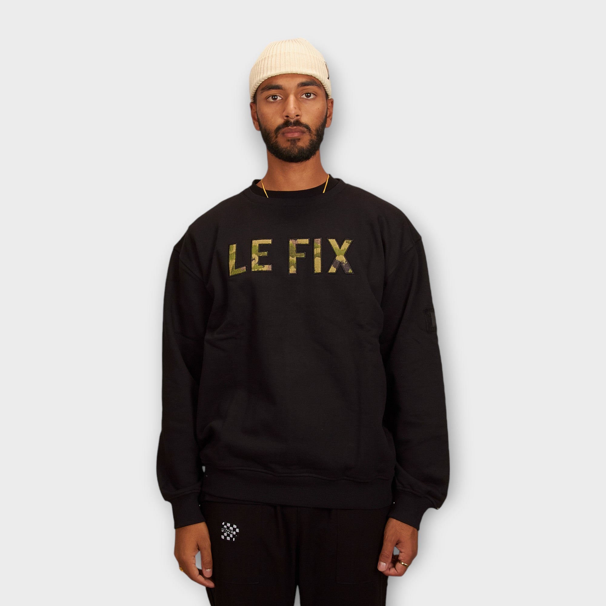 le-fix-wave-application-crewneck-schwarz-camo image 4