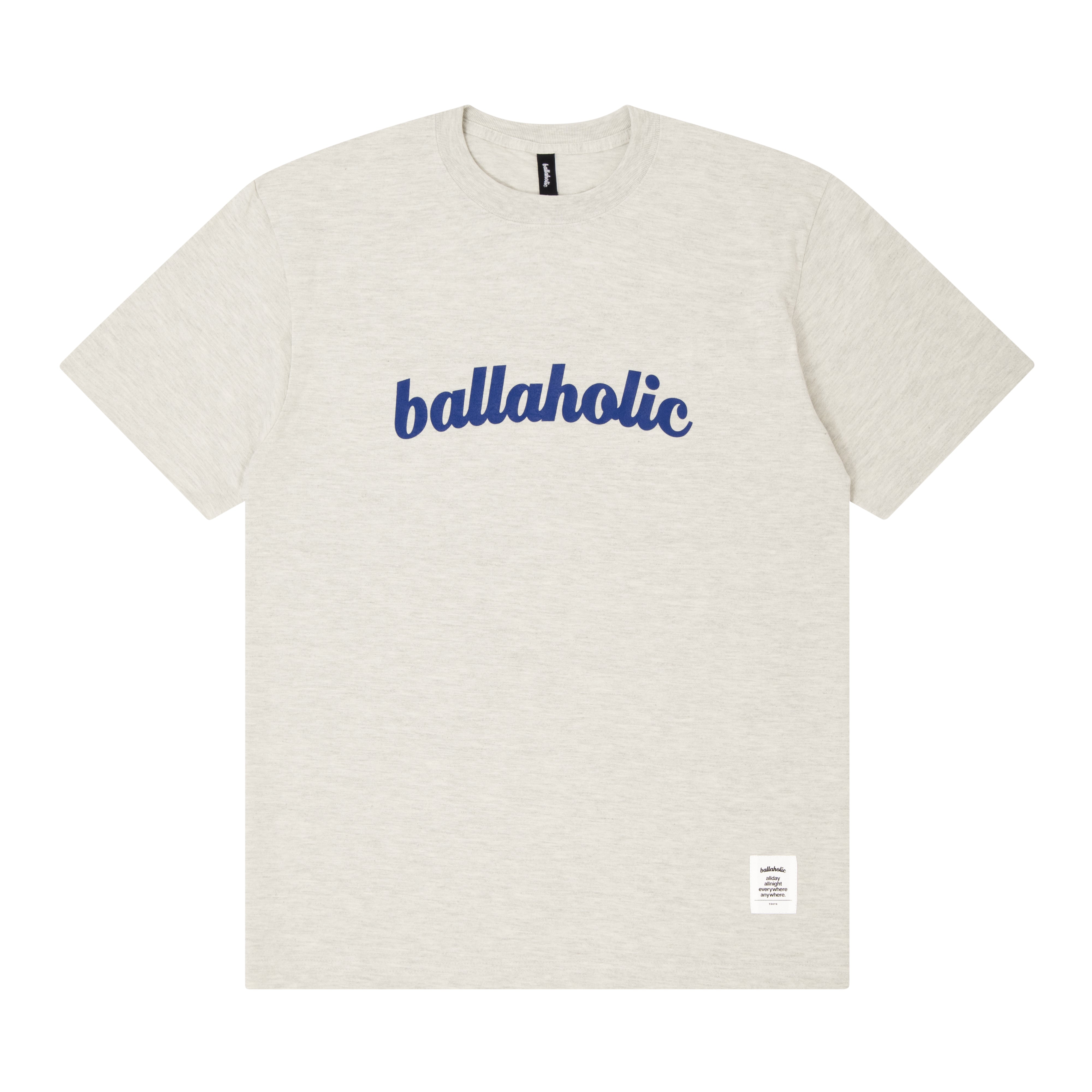 ballaholic-logo-tee-t-shirt-oatmeal-reflex-blue-baumwolle image 1